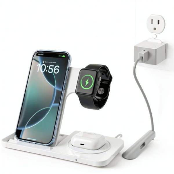 Foldable 3 in 1 Wireless Charging Stand for Apple Devices-4