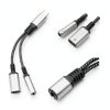 USB C to 35mm Adapter 2Pcs Nylon Braided 60W PD Charger-3