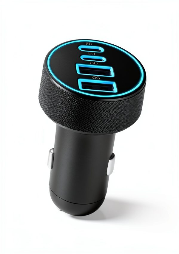 Pavo 90W 4 Port USB C Fast Car Charger for Families-1