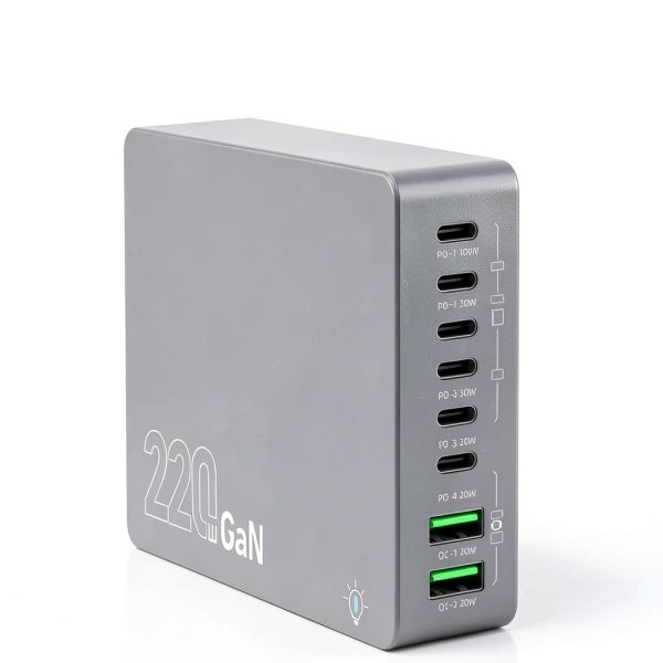 F8A 6 Port Charger 100W PD Smart Fast Charging Desk-7