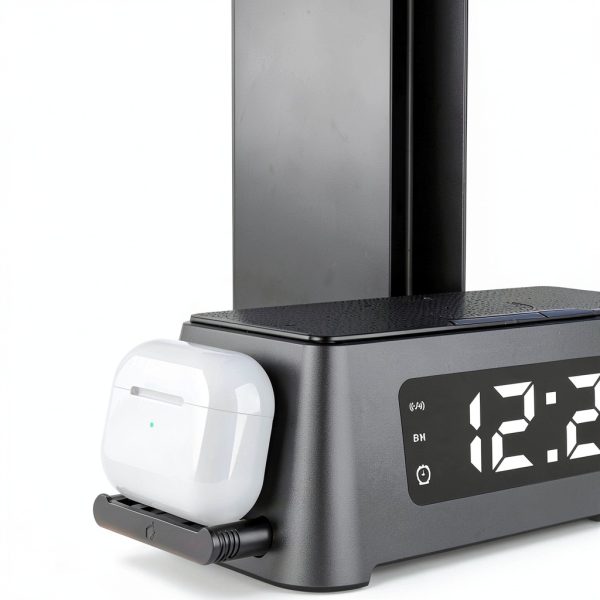 Pavo Wireless Charging Alarm Clock Multi Device Charging-6