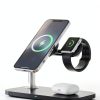 Magnetic Wireless Charger Stand All in One Kit Black White-3
