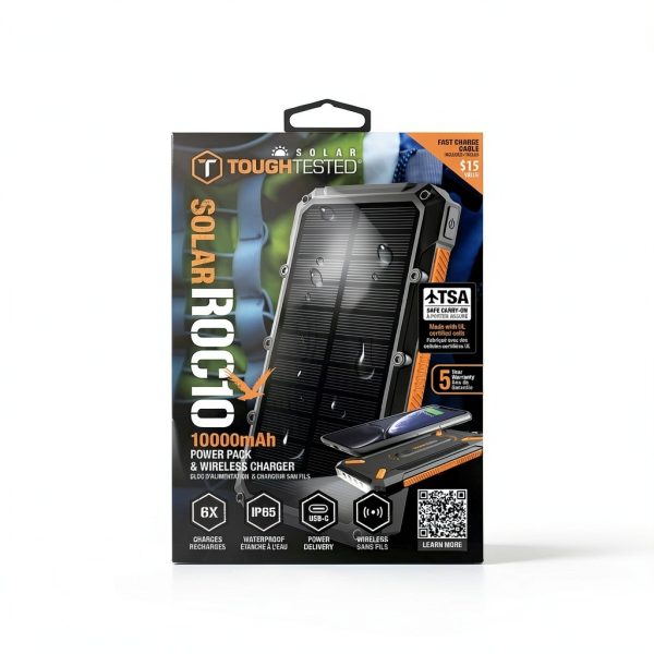 ToughTested Power Bank Solar Charger Wireless Flashlight-10