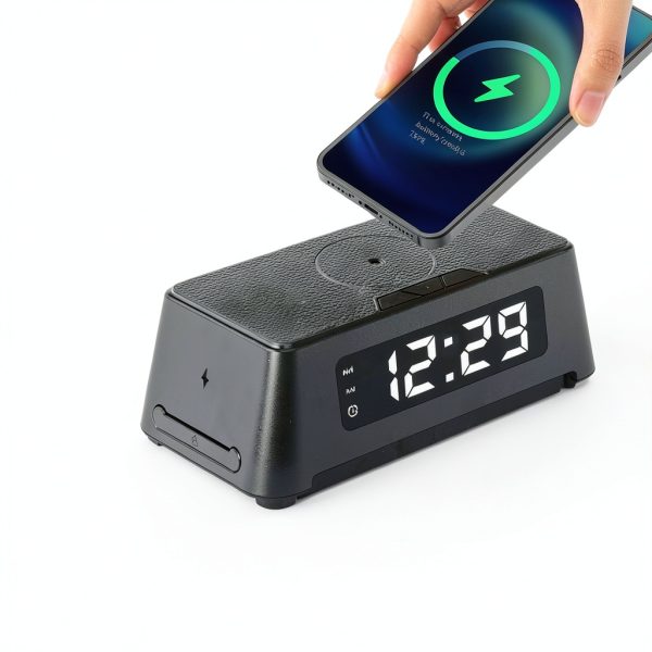 Pavo Wireless Charging Alarm Clock Multi Device Charging-3