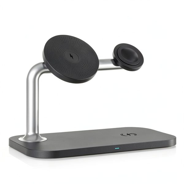 Magnetic Wireless Charger Stand All in One Kit Black White-2