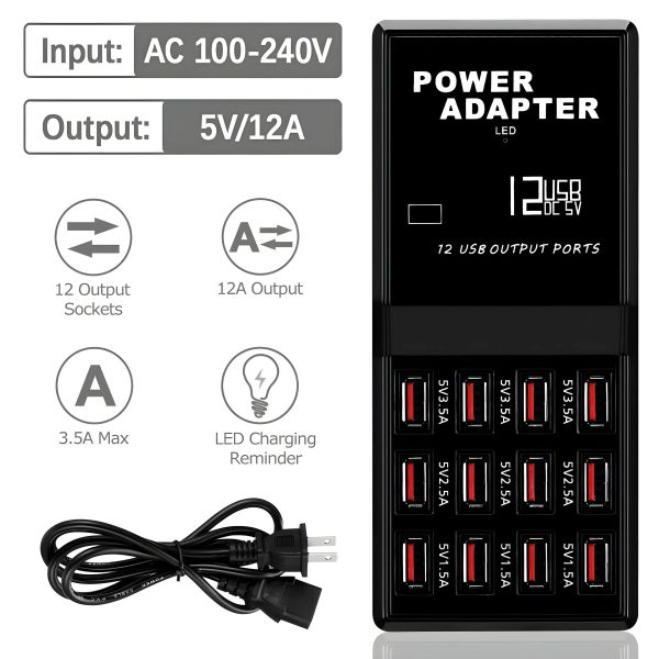Pavo 12 Port USB Charging Station Fast Charging Travel Ready-6