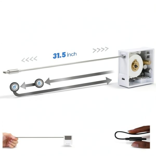 Gitryin Retractable Charger 35W Fast Charging GaN Tech-2