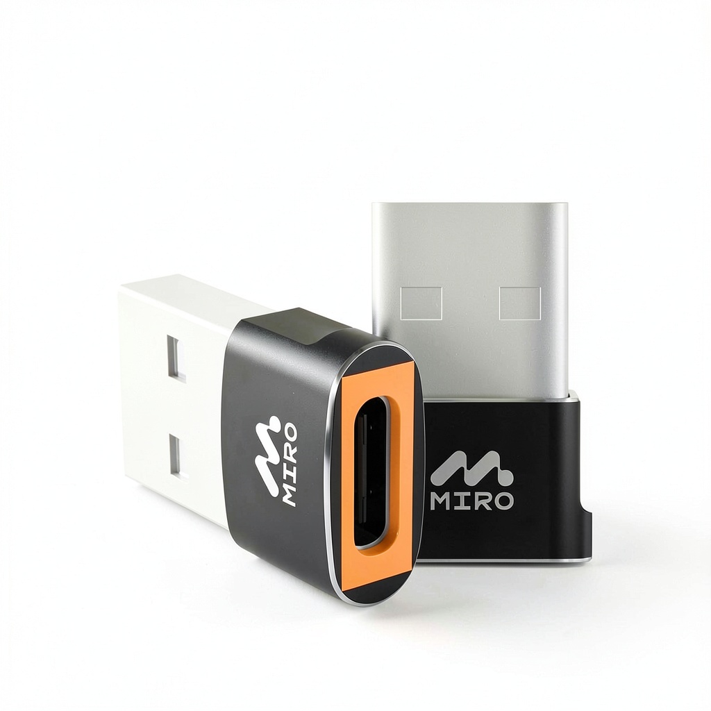 MIRO U5 Adapter showing Type-C and USB-A ports in a close-up view