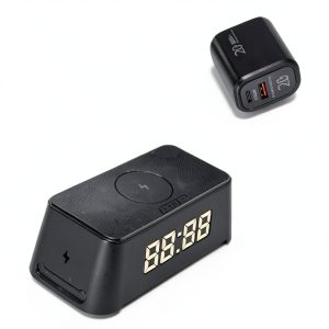 Pavo Wireless Charging Alarm Clock Multi Device Charging-0