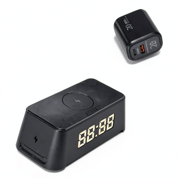 Pavo Wireless Charging Alarm Clock Multi Device Charging-0
