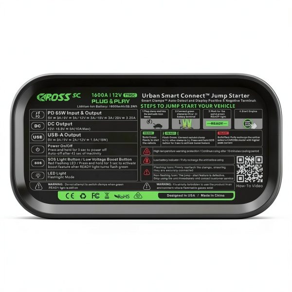 CAROSS T19SC Jump Starter 1600A Peak Power 16000mAh-9