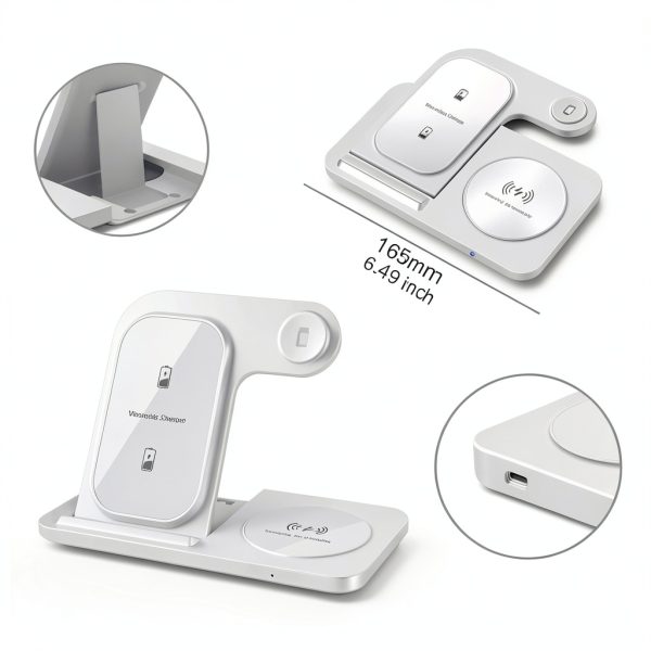 Foldable 3 in 1 Wireless Charging Stand for Apple Devices-2