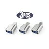 USB A to C Adapter 3 Pack Multi Purpose Device Connector-4