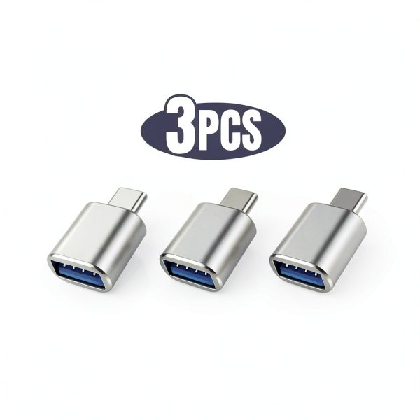 USB A to C Adapter 3 Pack Multi Purpose Device Connector-4