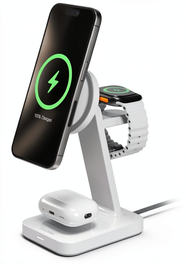 Snap+ Qi2 3-in-1 Wireless Charger Stand Fast Charging-0