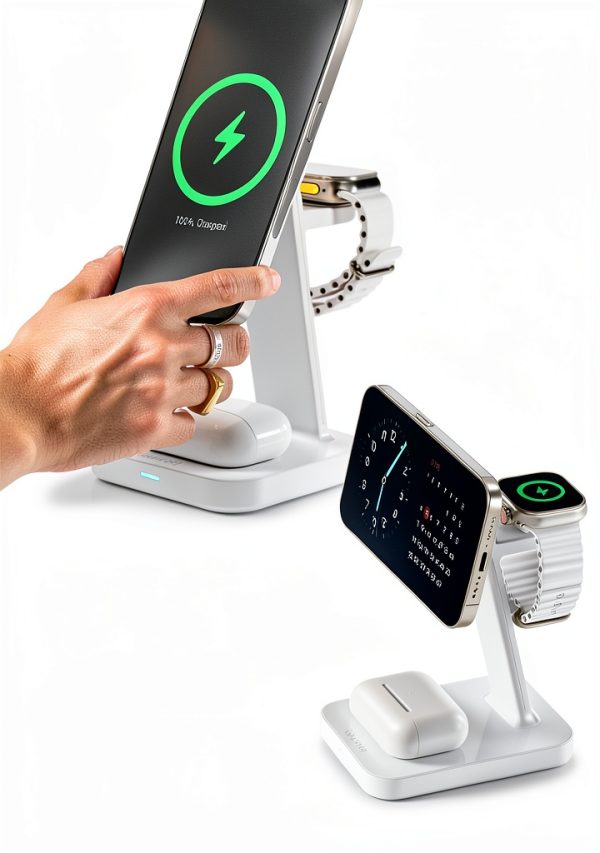 Snap+ Qi2 3-in-1 Wireless Charger Stand Fast Charging-3