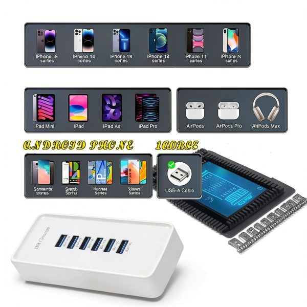 USB Charging Station 6 Port Fast Charging Home Office-3